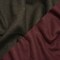 1 Yard Italian Maroon and Brown Wool Blend Double Cloth Twill